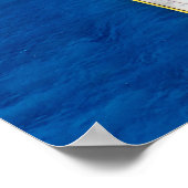 Poster Bleu caraïbe (Coin)