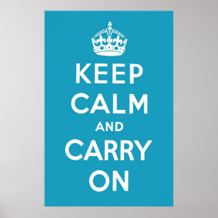 Poster Bleu caraïbe