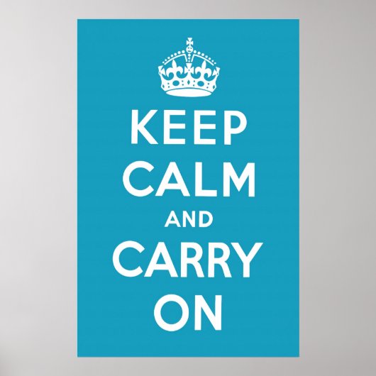 Poster Bleu caraïbe (Devant)