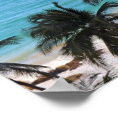 Poster Bleu caraïbe (Coin)