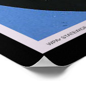 Poster Bleu clair d'octobre (Coin)