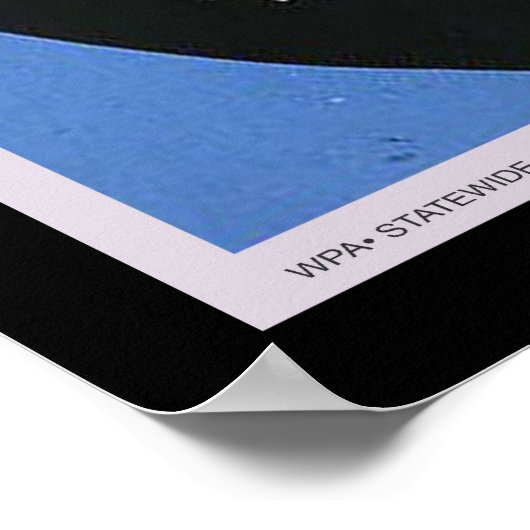 Poster Bleu clair d'octobre (Coin)