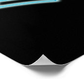 Poster bleu clair du Casquette Neon Grad (Coin)