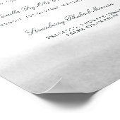 Poster Bleu clair | Panneau du menu de la barre Mariage (Coin)