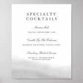 Poster Bleu clair | Panneau du menu de la barre Mariage (Devant)
