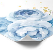 Poster Bleu clair Peau foncée Princesse (Coin)