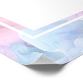 Poster Bleu clair rose Fumée Bébé Genre Révéler Vote (Coin)