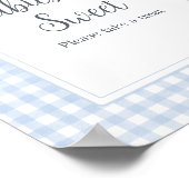 Poster Bleu classique En vichy les bébés sont doux (Coin)