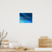 Poster Bleu Cobalt Turquoise & Gris Abstrait Luminosité m (Cuisine)