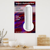 Poster Bleu coloré et graphique Magenta (Cuisine)