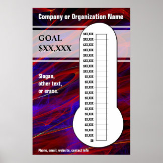 Poster Bleu coloré et graphique Magenta