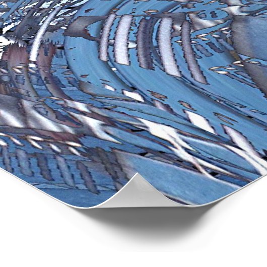 Poster Bleu complexe (Coin)