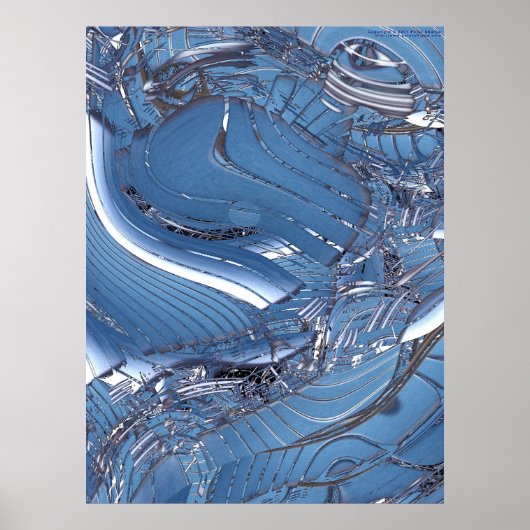 Poster Bleu complexe (Devant)