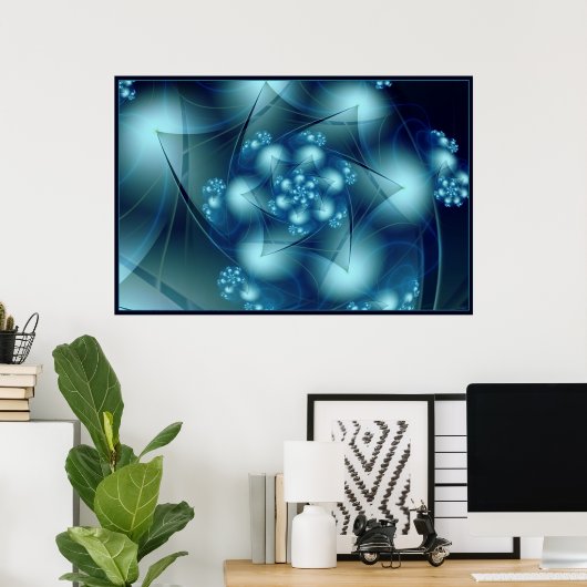 Poster Bleu cool (Bureau à domicile)