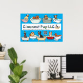 Poster bleu CP (Bureau à domicile)