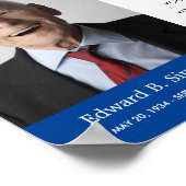 Poster Bleu dans l'amour Mémoire funéraire Poème commémor (Coin)