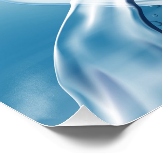 Poster bleu dauphin (Coin)