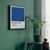 Poster Bleu de café Merseyside - Bordure blanche