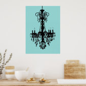 Poster Bleu de chandelier (Cuisine)