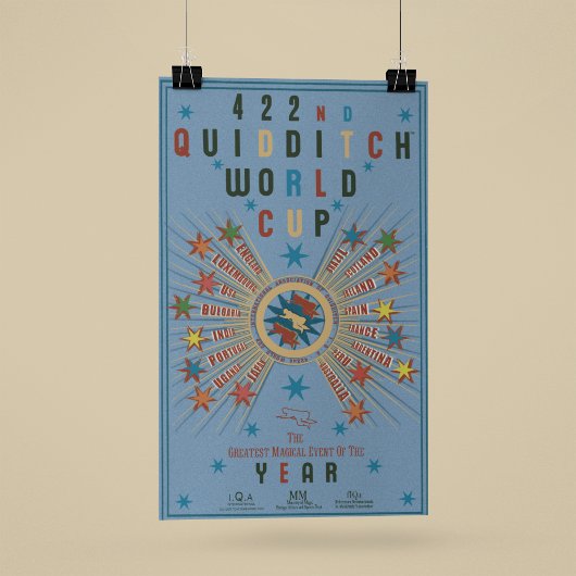 Poster bleu de la Coupe du Monde QUIDDITCH™