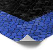 Poster Bleu de la paix Mosaïque (Coin)