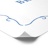 Poster Bleu De L'Affiche de bienvenue Fête des mariées Du (Coin)