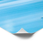 Poster Bleu de mer Abstrait (Coin)