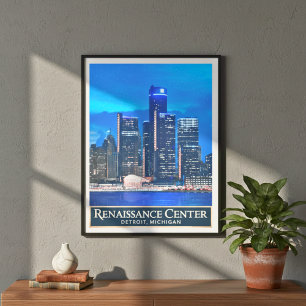 Poster Bleu de minuit : Centre Renaissance de Détroit