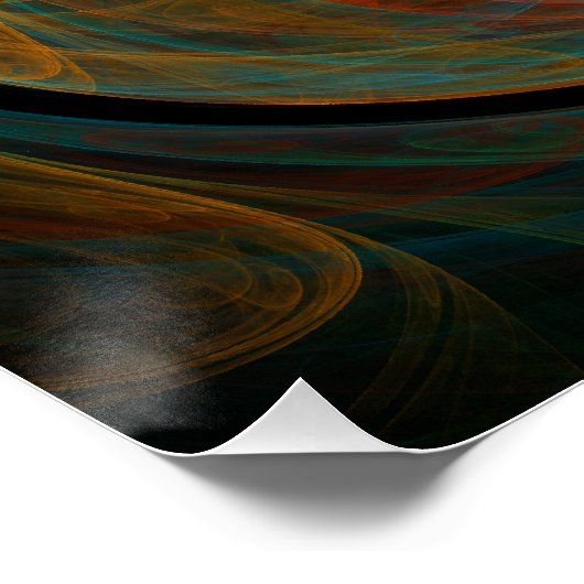 Poster Bleu de renaissance Art Abstrait (Coin)