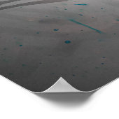 Poster Bleu d'impression de la rase (Coin)