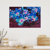 Poster Bleu Dogwood fleurs (Cuisine)
