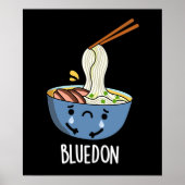 Poster Bleu-don Funny Udon Pun Dark BG (Devant)
