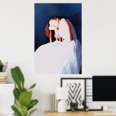 Poster Bleu dormant (Bureau à domicile)