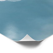 Poster Bleu doux Botanique : Conception florale minimalis (Coin)