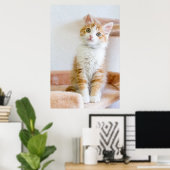 Poster Bleu doux Kitty Eyed (Bureau à domicile)