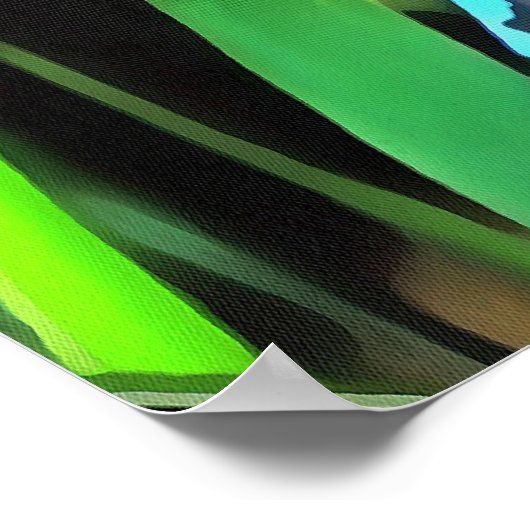 Poster Bleu Dragonfly Shimmering Wings Peinture (Coin)