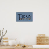 Poster Bleu du logo THORIN OAKENSHIELD™ (Cuisine)