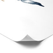 Poster Bleu Duché Beige Neutre Couleurs Floral Boho (Coin)