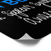 Poster Bleu d'usure pour le ruban de sensibilisation au s (Coin)