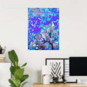 Poster bleu électrique (Bureau à domicile)