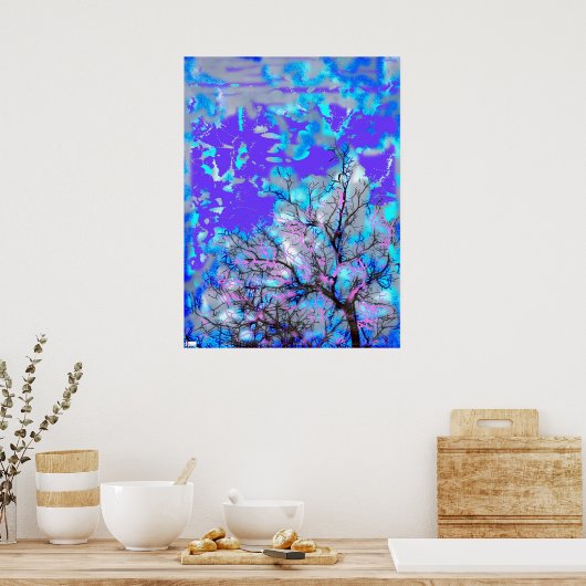 Poster bleu électrique (Cuisine)