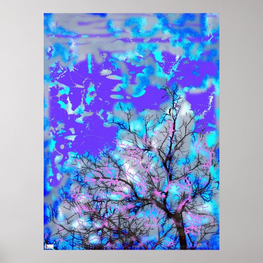 Poster bleu électrique (Devant)