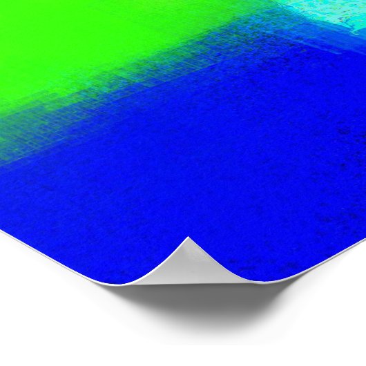 Poster bleu électrique (Coin)