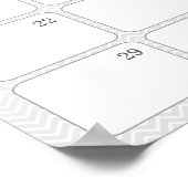 Poster Bleu éléphant Baby Calendrier de prédiction d'anni (Coin)