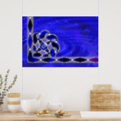 Poster Bleu en mer (Cuisine)