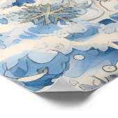 Poster bleu Ephemera de Noël (Coin)