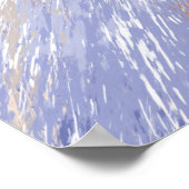 Poster Bleu et beige Abstrait et embrouillé (Coin)