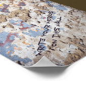 poster bleu et beige Abstrait (mur fissuré) (Coin)