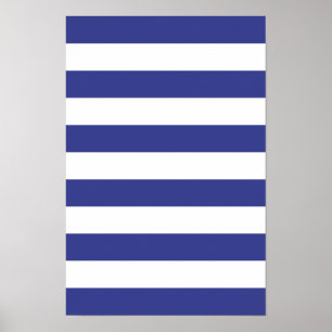 Poster Bleu et blanc