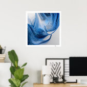 Poster Bleu et blanc (Bureau à domicile)